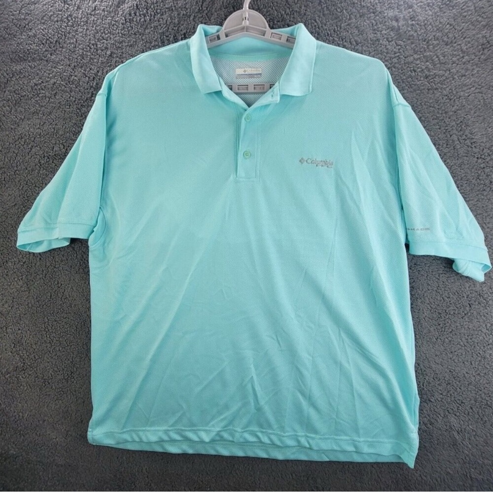 Columbia Blue Polo Shirt Classic Style